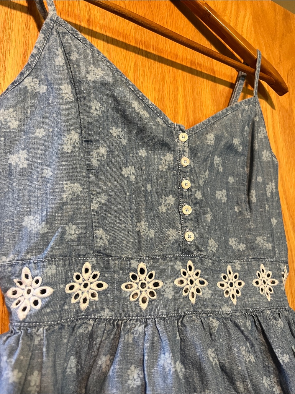 Abercrombie & Fitch Blue Floral Chambray Sundress - Picture 7 of 11